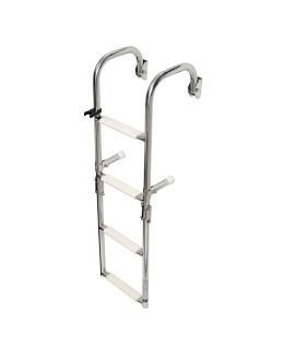 Scaletta Barca Inox 4 Gradini Pieghevole Arcuata 910 cm