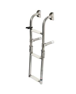 Scaletta Inox Barca Pieghevole 3 Gradini Larghezza cm 18
