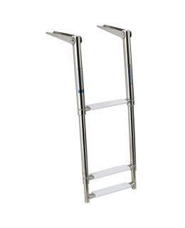 SCALETTA INOX TELESCOPICA 3 GRADINI PER PLANCETTA Larg. 30cm