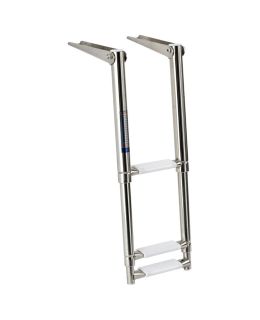 SCALETTA INOX TELESCOPICA 3 GRADINI PER PLANCETTA Larg. 21cm