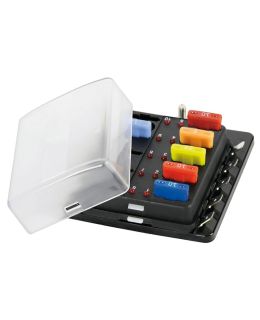 Scatola porta fusibili 10 sedi con spie di allarme