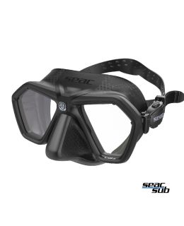 Maschera Seac Sub Eagle Nera lente Trasparente