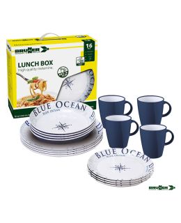 Set stoviglie Brunner Lunch Box Blue Ocean 16 pezzi