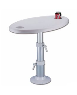 Tavolo per barca Ovale con base tritelescopica cm 77x51