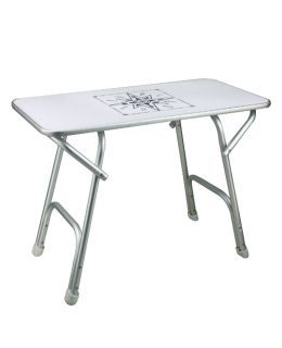 Tavolo Per Barca Pieghevole in Alluminio cm 88x60 Altezza cm 61