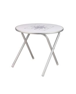 Tavolo Per Barca Pieghevole in Alluminio Diametro cm 60 Altezza cm 51