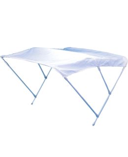Tendalino barca tre archi in alluminio Bianco con Telo Bianco