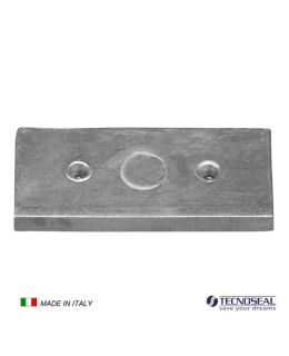 Piastra in zinco Anodo per Flaps mm 100x45x9h