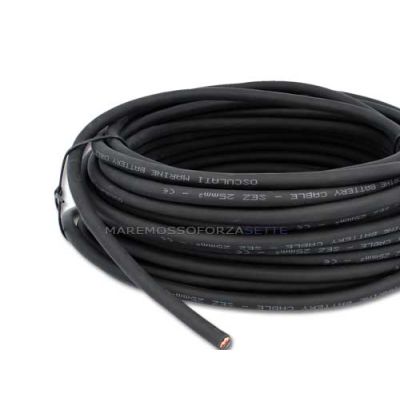 Cavo elettrico per batteria e salpa ancora sez 35mm nero