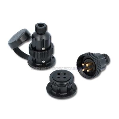 Spina con presa stagna in policarbonato 5A quattro poli