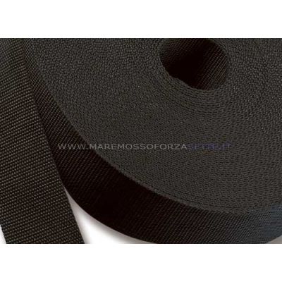 Nastro in nylon cinghia 4 cm nero