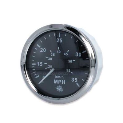 Contamiglia a pressione di acqua spidometro nero-cromato