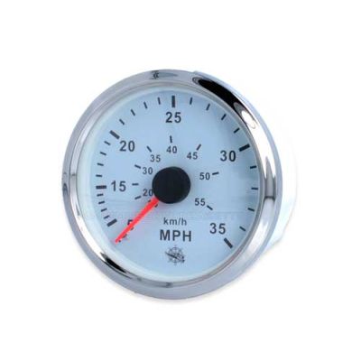 Contamiglia a pressione di acqua spidometro bianco-cromato