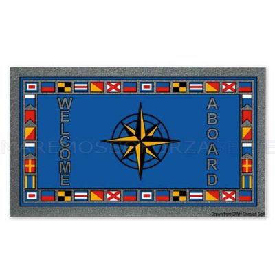 Zerbino rettangolare antisdrucciolo 40x68cm Rosa dei venti