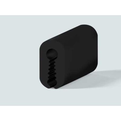 Profilo per bordo in PVC nero per vetroresina legno metallo