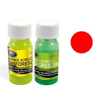 Flacone vernice fosforescente 10 ml colore rosso