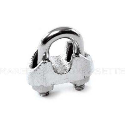 Morsetto a cavallotto inox 316 per cime  6/8mm