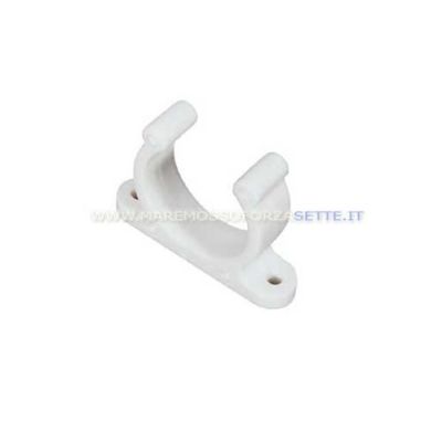 Supporto elastico per tubo 15mm bianco clips