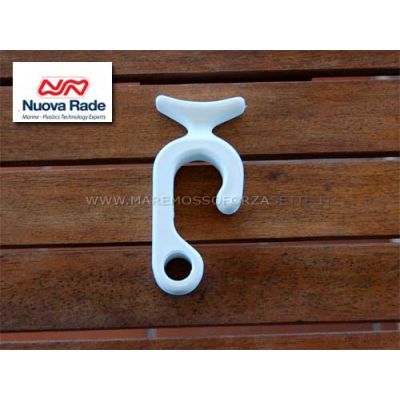 Clip porta parabordo per battagliole tubo 22/25mm