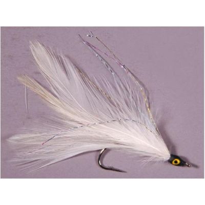 Busta piuma bianca montata con amo 2/0 pz 5