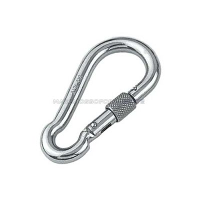 Moschettone inox con ghiera  60mm