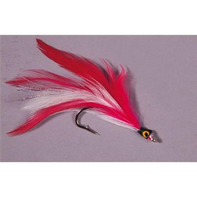 Busta piuma rossa montata con amo 2/0 pz 5
