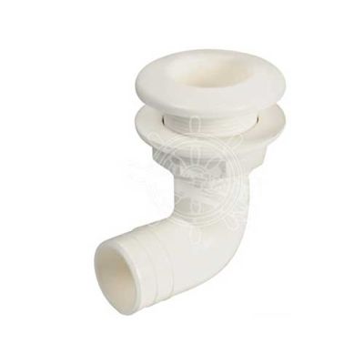 Scarico a mare con gomito 90° in nylon  25mm