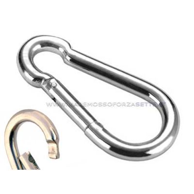 Moschettone in acciaio inox senza sporgenze  80mm