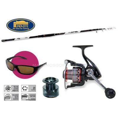 Combo pesca barca Lineaeffe boat flame 2,50mt canna con mulinello