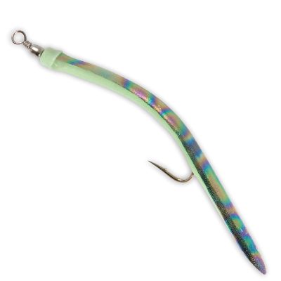 Anguilla in silicone Tiger verde 10cm busta 5 pezzi