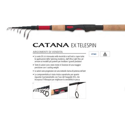 Canna Da Spinning Shimano Catana Ex Telespin Mt 2,40 Azione 10-30gr