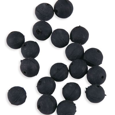 Pallina salva nodo in gomma Ø 4 mm con foro