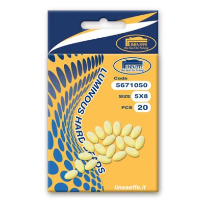 Perline ovali fluorescenti in busta 20pz mis  4