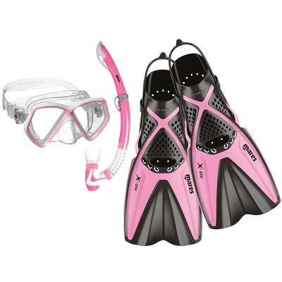 Set maschera pinne Mares X-One Pirata S-30-34 Rosa
