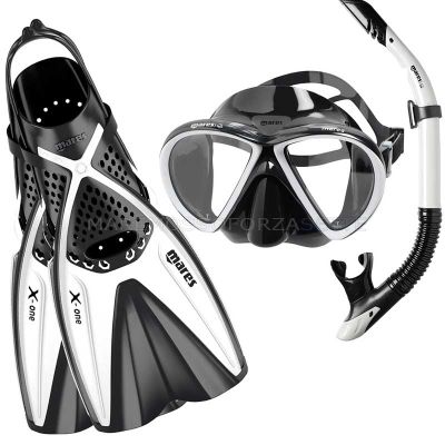Set per snorkel pinne e maschera Mares X-One marea white 39/43 ML