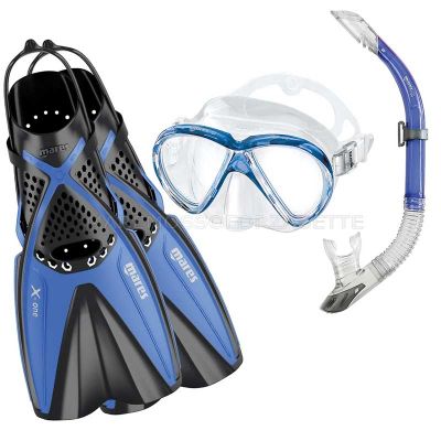 Set per snorkel pinne e maschera Mares X-One marea blu 39/43 ML