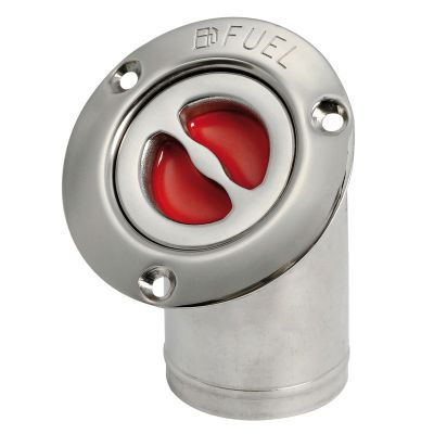 Tappo imbarco carburante inox inclinato tubo 38mm