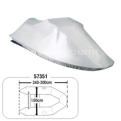 Telo ricovero mis 0 junior per barca tender da 240cm a 300cm e larg. 150cm grigio
