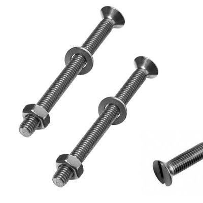 Vite inox 316 Ø 6mm x 60mm con Dado e rondella Blister 2 pezzi