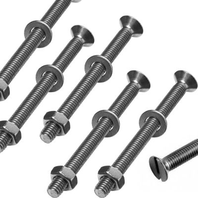 Vite inox 316 Ø 4mm x 40mm con Dado e rondella Blister 5 pezzi