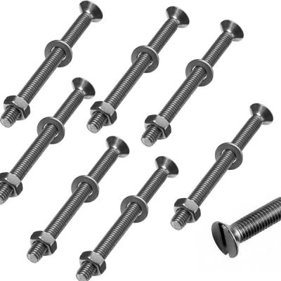 Vite inox 316 Ø 4mm x 20mm con Dado e rondella Blister 7 pezzi