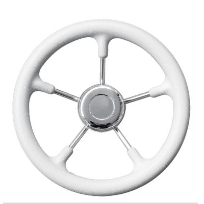 Volante Nautico Per Barca Inox Rivestito Ø mm 350mm BIANCO