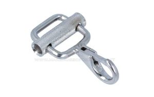 Moschettone inox con fibbia per nastro 25 mm