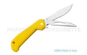 Coltello nautico con lama inox MAC B91-5 GIALLO 18,5 cm