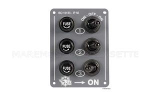 Mini pannello elettrico stagno 3 interruttori