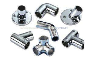 Raccordi in Acciaio Inox 316 per tubi Ø 22 mm per battagliole e Pulpiti 