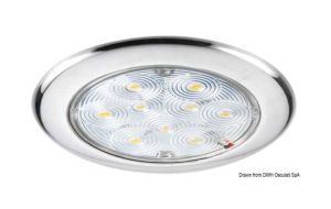 Plafoniera luce led senza incasso 12vdc inox lucido