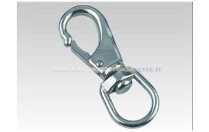 Moschettone in acciaio inox con girella 70mm