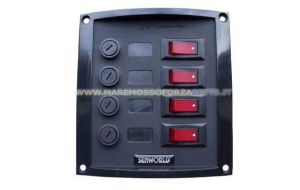 Pannello 4 interruttori luminosi verticale