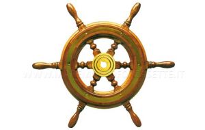 RUOTA TIMONE STILE CLASSICO IN LEGNO